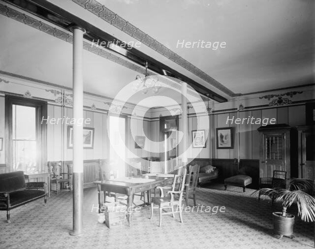 Alma Sanitarium, smoking room, Alma, Mich., between 1895 and 1910. Creator: Unknown.
