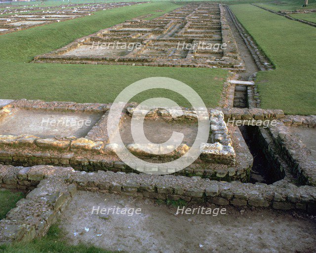 West corner of the Roman fortress at Caerleon, 2nd century. Artist: Unknown