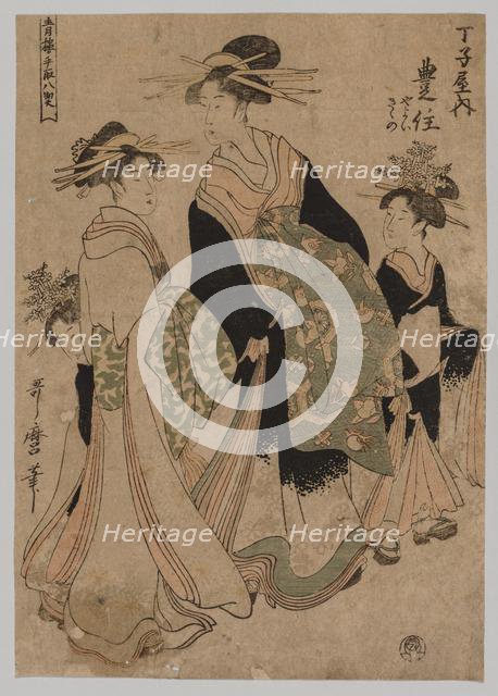 Courtesans and Attendants, 1753-1806. Creator: Kitagawa Utamaro (Japanese, 1753?-1806).