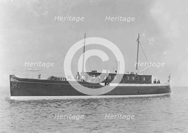The 65 ton motor yacht 'Mairi', 1921. Creator: Kirk & Sons of Cowes.