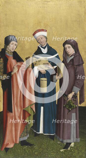 Saints Cosmas, Damian and Pantaleon, 1455. Creator: Master of the Vision of Saint John.