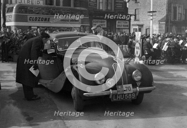 Bristol 400 driven by L.Potter on the 1952 R.A.C Rally Artist: Unknown.