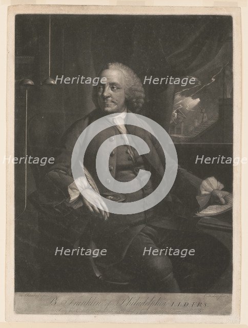 Portrait of Benjamin Franklin , Between 1763 and 1785.