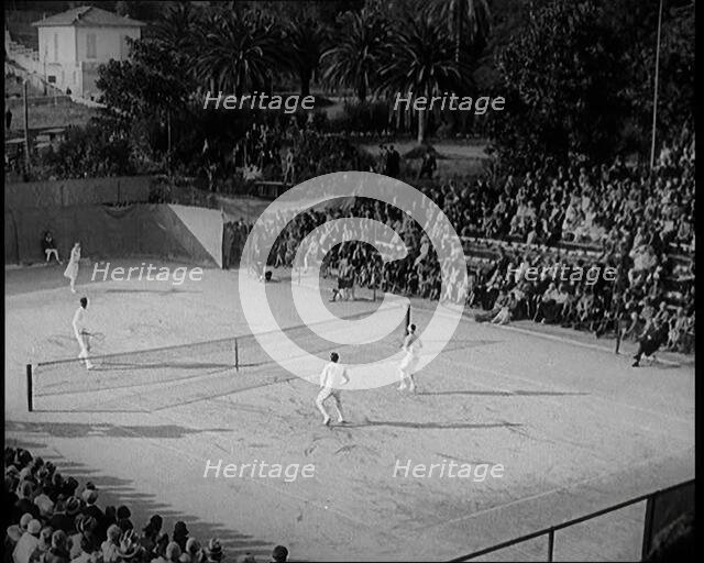 The Tennis Players Suzanne Lenglen of France and Helen Wills of the United States of America...,1926 Creator: British Pathe Ltd.