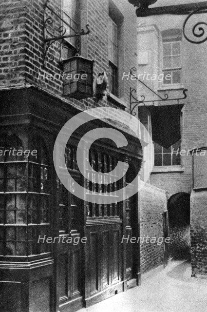 The 'Mitre' tavern, London, 1926-1927.Artist: Paterson