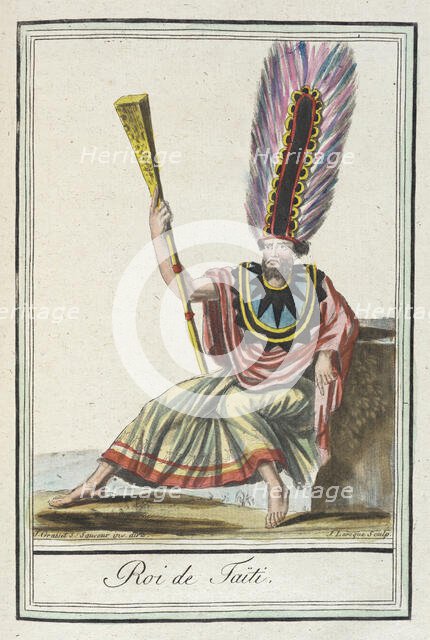 Costumes de Différents Pays, 'Roi de Taïti', c1797. Creators: Jacques Grasset de Saint-Sauveur, LF Labrousse.