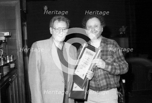 Stan Britt and Stan Tracey, BT British Jazz Awards, Pizza On The Park, London, 25 April, 1995.  Artist: Brian O'Connor.