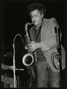 Steve Marcus, saxophonist with Buddy Rich's band, at the Royal Festival Hall, London, June 1985. Artist: Denis Williams