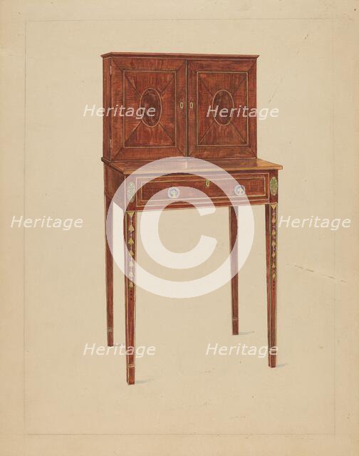 Lady's Writing Cabinet, 1935/1942. Creator: Unknown.