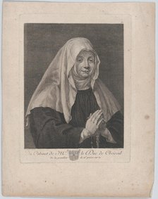 Portrait of a praying nun, ca. 1771. Creator: Carl Guttenberg.