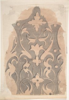 Panel of Floral and Foliate Ornament, second half 19th century. Creator: Anon.