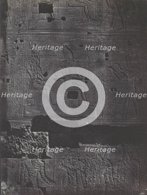 Nubie. Grand Temple D'Isis A Philoe. Muraille occidentale, 1850. Creator: Maxime du Camp.