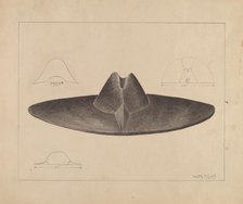Man's Hat, 1935/1942. Creator: William Mills.