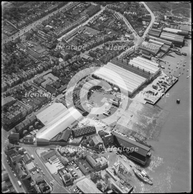 British Hovercraft Corporation  Ltd Works, East Cowes, 1970. Creator: Aerofilms.