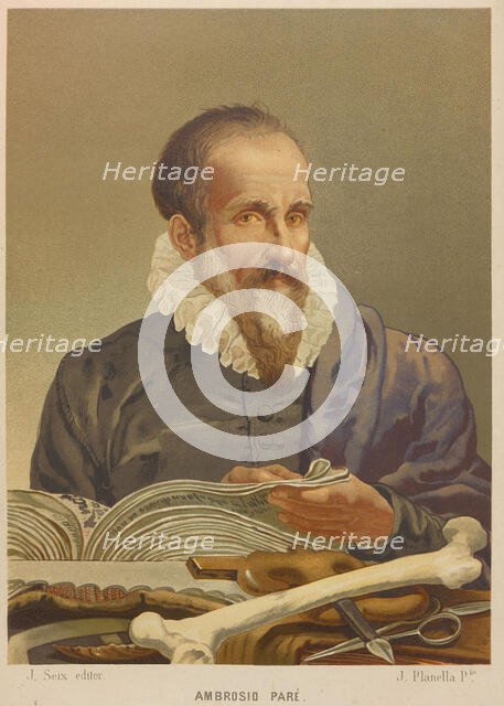 Portrait of Ambroise Paré, 1879. Creator: Planella y Rodríguez, Juan (1849-1910).
