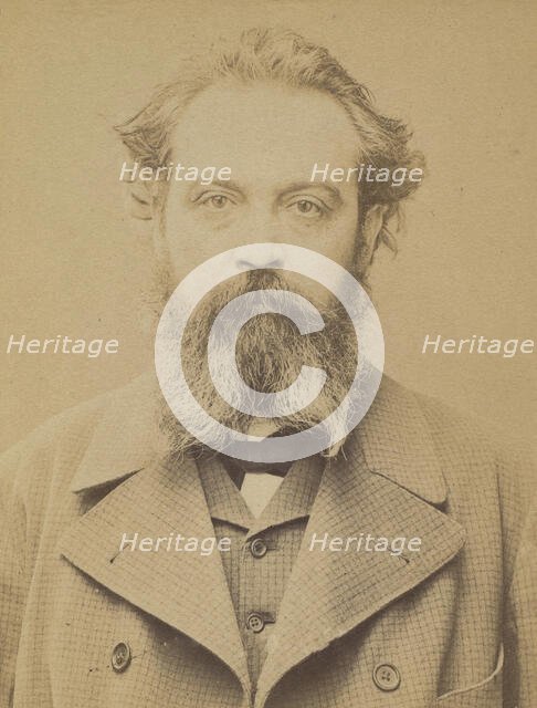 Ricois. Charles-Victor. 48 ans, né le 21/3/46 à Orléans. Employé au Journal Officiel. Anar..., 1894. Creator: Alphonse Bertillon.