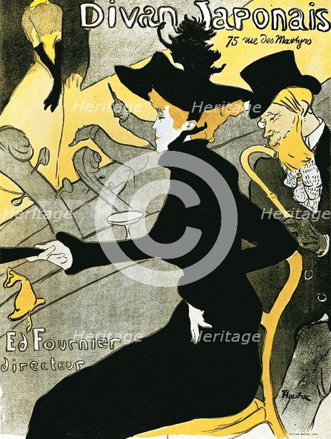 'Divan Japonais' (poster), 1892.  Artist: Henri de Toulouse-Lautrec