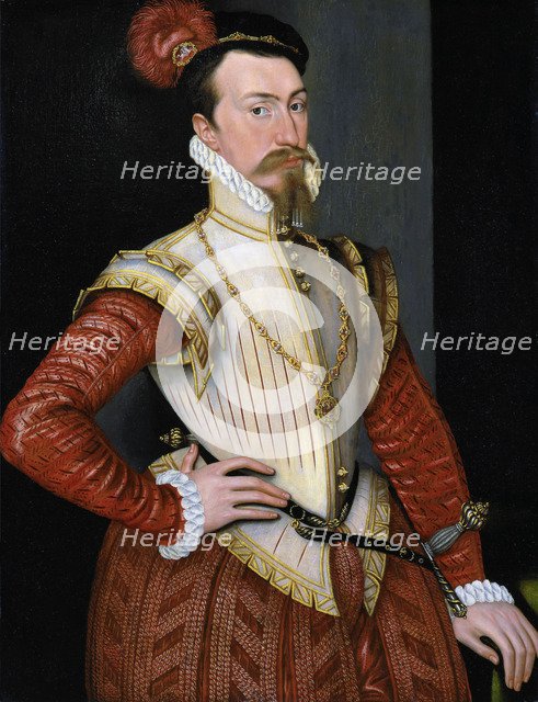 Robert Dudley, 1st Earl of Leicester (1532-1588), 1560s. Artist: Meulen, Steven van der (active 1543-1564)
