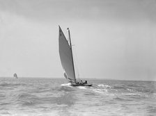 'Termagent', an early gaff rigged 8 Metre sailing yacht, 1911. Creator: Kirk & Sons of Cowes.