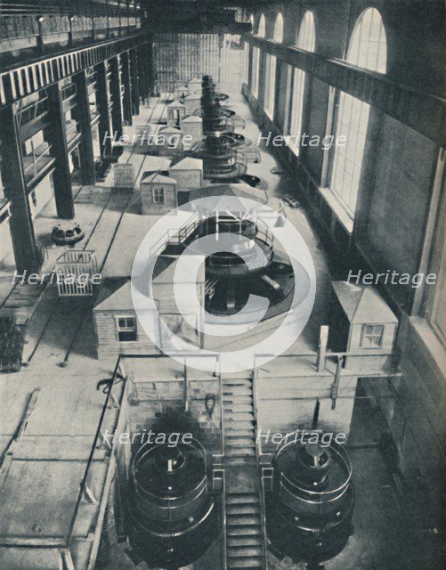 'Instruments of Power for the Rushing Waters of Niagara River', c1935. Artist: Unknown.