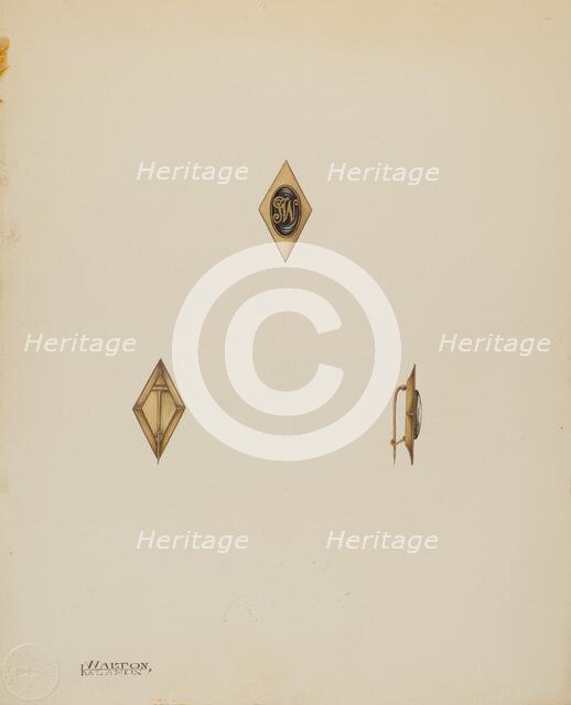 Man's Stick Pin, c. 1938. Creator: Kalamian Walton.