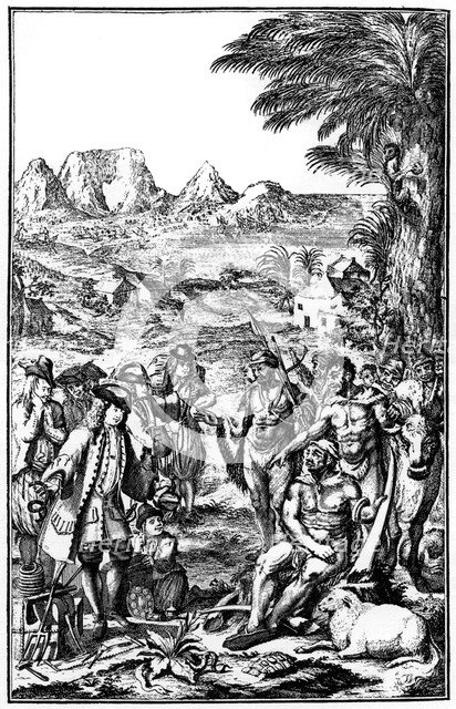 Khoikhois bartering cattle, South Africa, 1931. Artist: Unknown