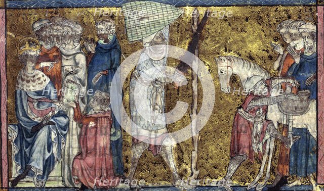 Training for knighthood and military service, 13th-14th century.  Creator: Unknown.