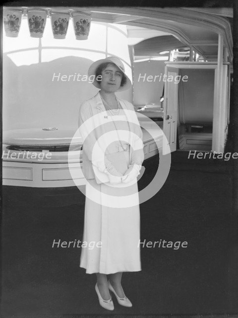 The Duchess of York aboard 'HMY Victoria and Albert', 1933. Creator: Kirk & Sons of Cowes.
