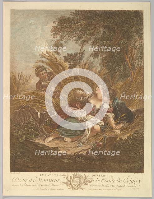 Les Amans Surpris (The Surprised Lovers), 18th century. Creator: Rene Gaillard.