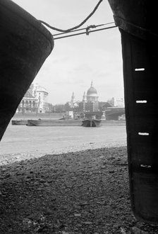 View of the River Thames and the City of London, c1945-c1965. Artist: SW Rawlings