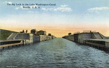 Big Lock, Lake Washington Ship Canal, Seattle, Washington, USA, 1916. Artist: Unknown