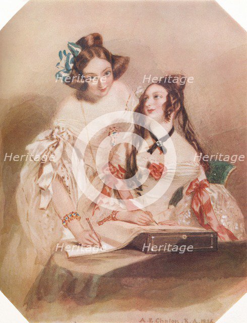 The Album, 1836, (1924). Artist: Alfred Chalon