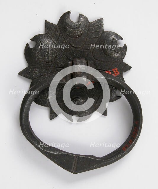 Door handle and plate, German, 16th century. Creator: Unknown.