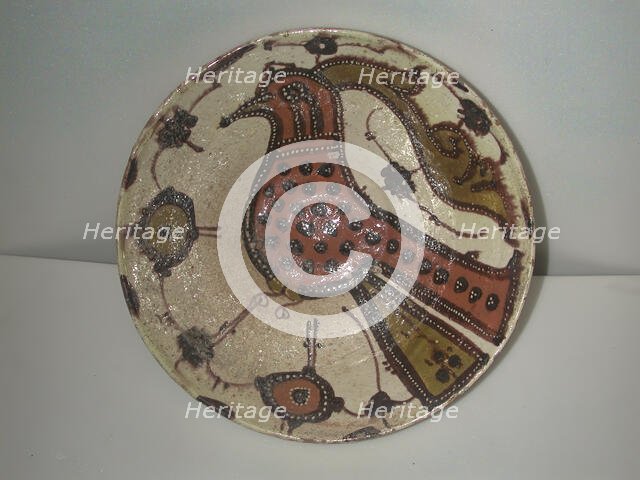 Bowl with Bird and Flowers, Iran, 10th century. Creator: Unknown.