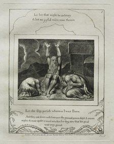 The Book of Job: Pl. 8, Let the Day perish wherein I was Born, 1825. Creator: William Blake (British, 1757-1827).