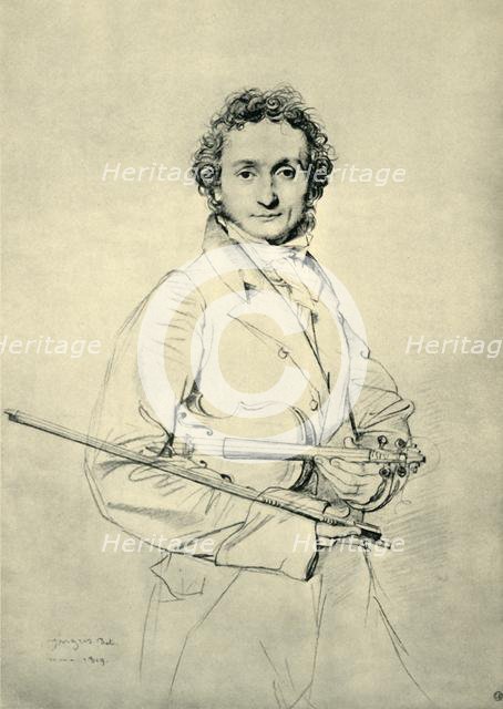 Paganini, Rome, 1819, (1943). Creator: Jean-Auguste-Dominique Ingres.