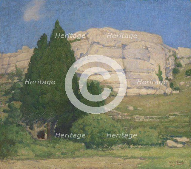 Limestone Mountains, Les Beaux, 1928. Creator: Werner von Hausen.