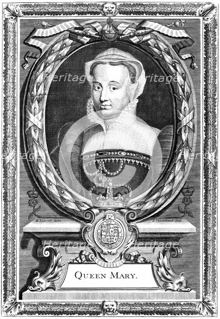Queen Mary I of England, 19th century. Artist: P Vanderbanck