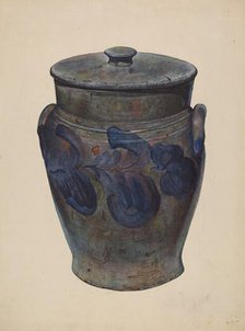 Gray Stone Jar, c. 1940. Creator: John Price.
