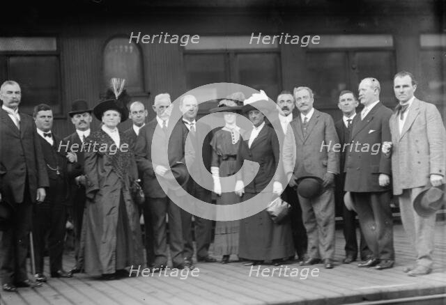 William D. [sic] Redmond M.P., Ireland, with Reception Committee: John Finucane..., 1912. Creator: Harris & Ewing.