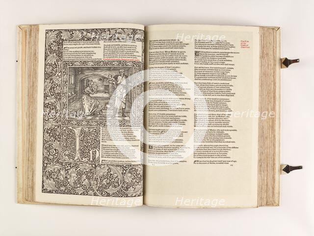 The Kelmscott Chaucer - The Works of Geoffrey Chaucer Now Newly Imprinted, 1896. Creator: Sir Edward Coley Burne-Jones.