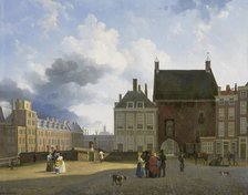 The Gevangenpoort and the Plaats, The Hague, 1825-1860. Creator: Pieter Daniel van der Burgh.