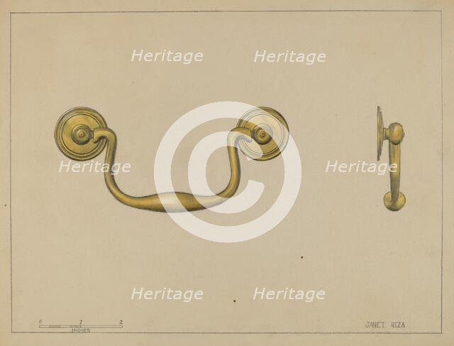 Drawer Pull, c. 1936. Creator: Janet Riza.