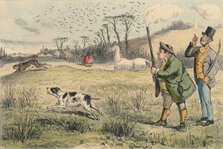 'Mr. Jogglebury Crowdey with his dog and his gun', c1860s. Creator: John Leech.