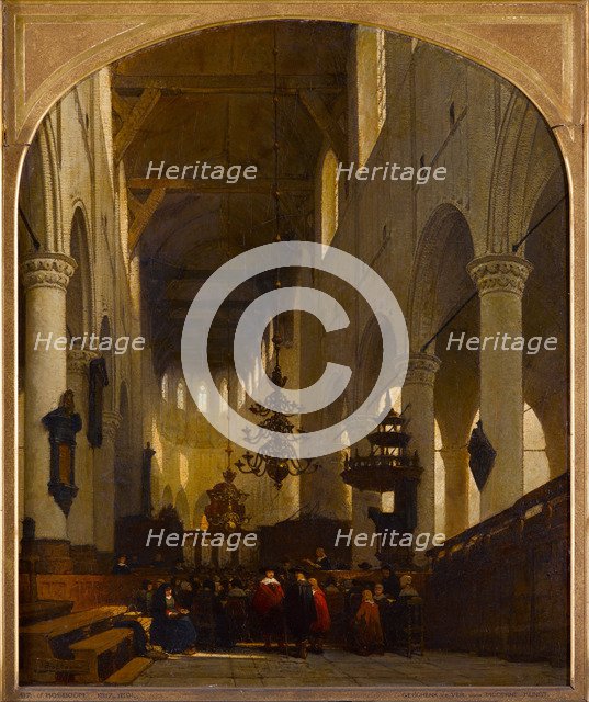 The Pieterskerk in Leiden, 1868. Artist: Bosboom, Johannes (1817-1891)