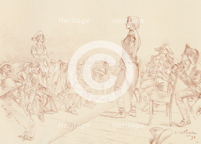 'Bonaparte Addressing a Jacobin Club in Corsica', c1789, (1896). Artist: Unknown.