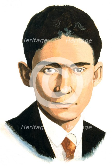 Franz Kafka, Czech novelist, early 20th century. Artist: Unknown