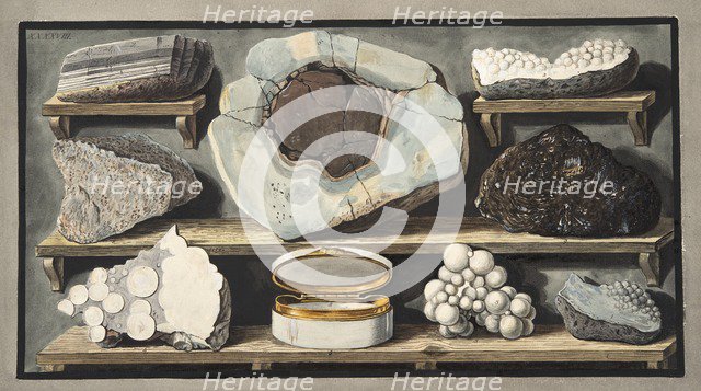 Specimens of curious stones found by the Author on Mount Vesuvius, 1776.