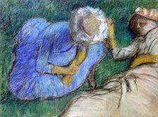 'Young Women Resting', late 19th-early 20th century. Artist: Edgar Degas