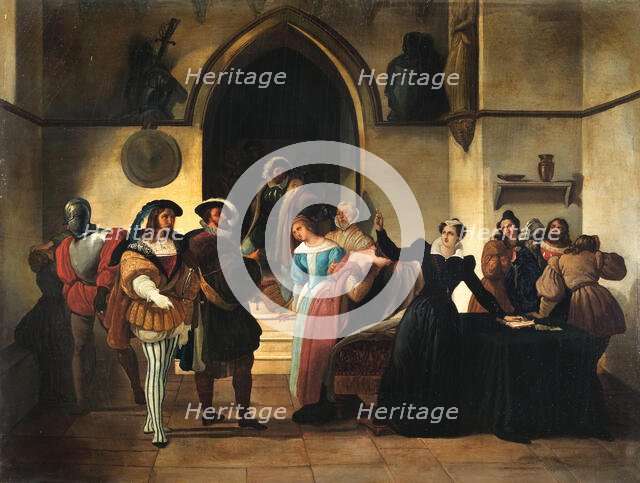 Mary Stuart is sentenced to death, c1827. Creator: Hayez, Francesco (1791-1882).